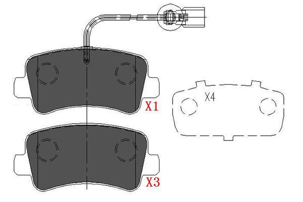 KAVO PARTS Комплект тормозных колодок, дисковый тормоз KBP-6590